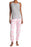 PJ Couture Printed Sleepover 2-Piece Pyjama Set Heart Print In Pink Grey Size M