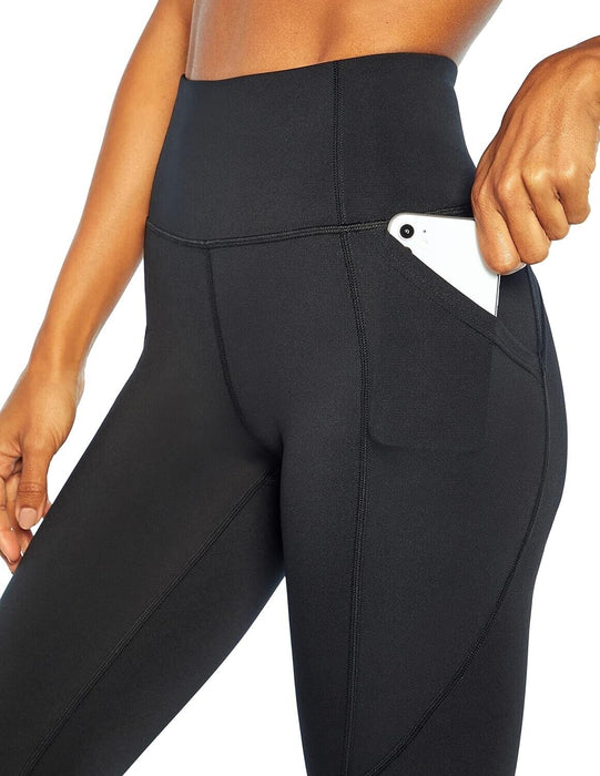 Marika women's Skinny High rise pocket capri legging  size L in black