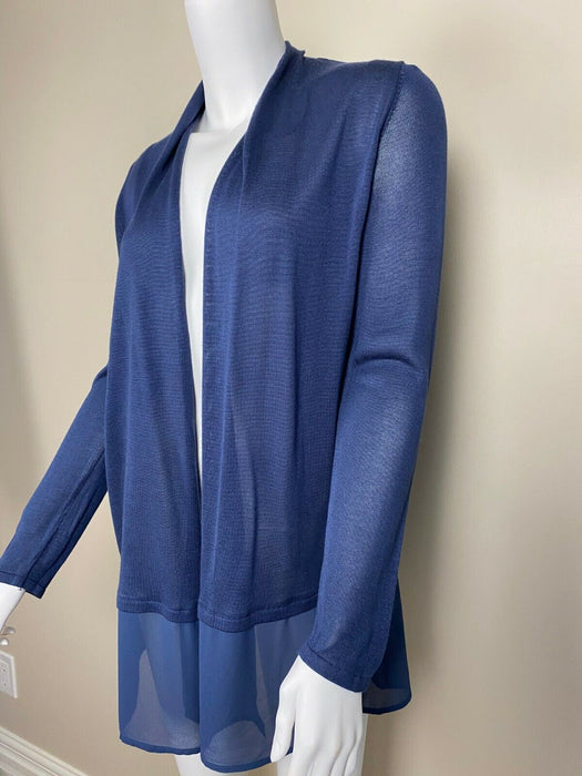 T. Tahari Women's Solid Knit Open Front Cardigan Navy Size S NWT
