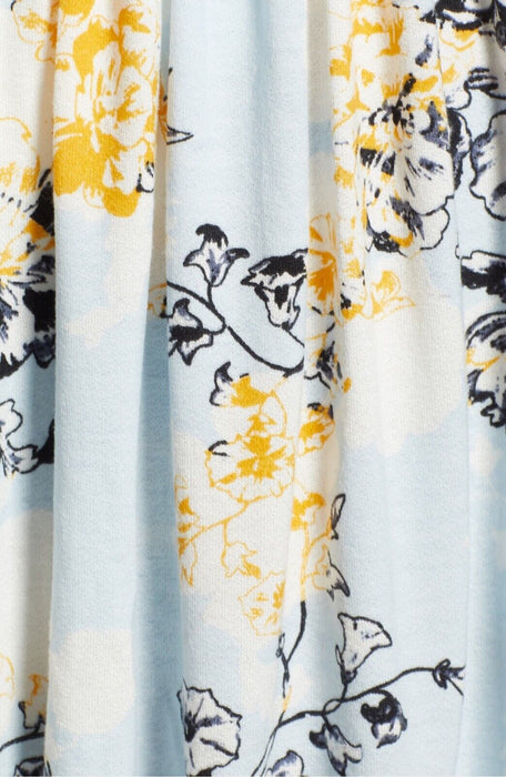 BP Nordstrom Smocked Waist Print Shorts In Light Blue Floral Plus Size 1X