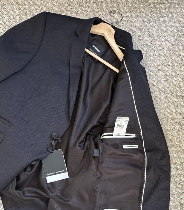 Strellson men's  new Slim Fit blazer jacket , Men's size 48, plaid in navy