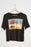 La La Land Women's Motel Graphic Print Gray Slouchy Short Sleeve T-Shirt Size M