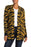 Susina Cardigan long ouvert sur le devant - Pull flou et confortable - Imprimé tigre - Taille S