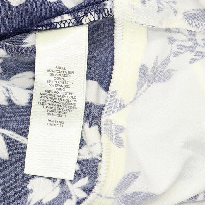 NWT Eliza J Women's Floral Print Faux Wrap Dress. EJ9M214 size 16 in blue