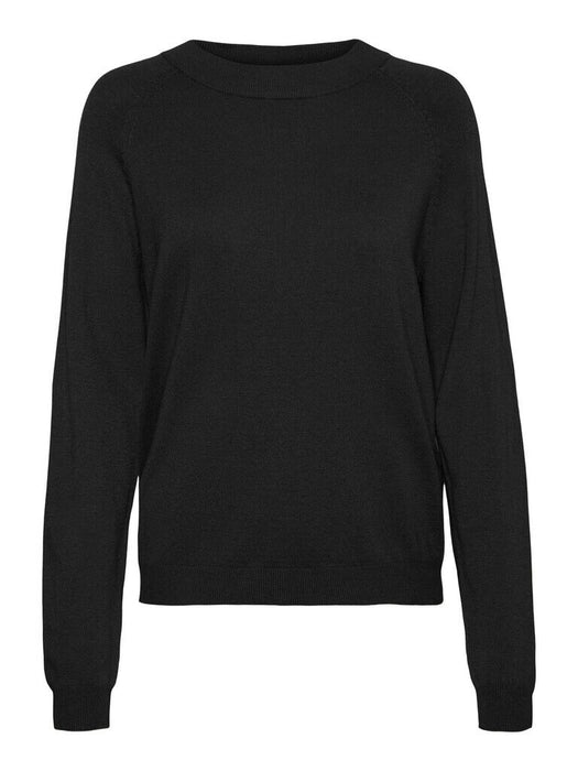 VERO MODA WOMENS HAPPINESS O-NECK SWEATER IN BLACK SIZE M FITS SMALLER