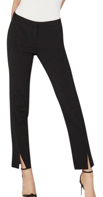 BCBGMAXAZRIA Kurra Slim Leg Front Slit Pants In Black Size 8