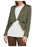 BCBGMaxAzria Ania Double-Layer Long Sleeves Open-Front Blazer size M green $296