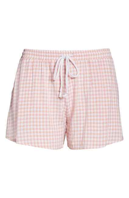 Make + Model Slumber Party Lounge Shorts Pink Spakle Gingham Size XXS NWT