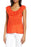 Endless Rose Women's Scoop Ruffle Neck Flounce Top In Orange Size S $69