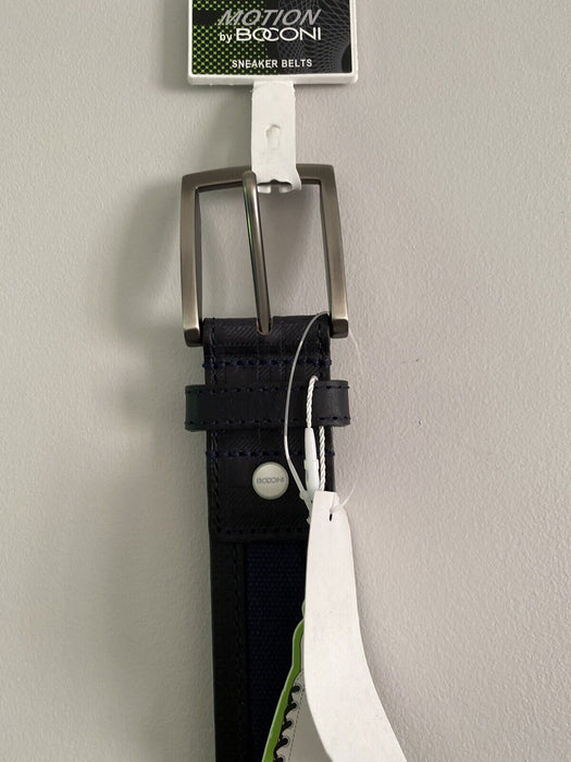 Boconi Sneaker Belt Leather Navy/Black Size 36/90 $119