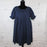 Susina Women Size XXS Cotton Baby Doll Peasant Style Dress Navy Blue Fits AS S