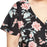 BP Floral Print V Neck Button Front Short Sleeve Top Taille XS