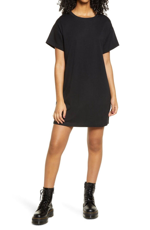 BP Crewneck Short Sleeve T-Shirt Dress Black Size XXS
