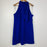 Vince Camuto Buckle Neck Crepe Shift Dress In Cobalt Blue Size 12