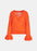 Essentiel Antwerp Pull Chester Mohair & Laine Mélangée Col V Orange Taille M 360 $