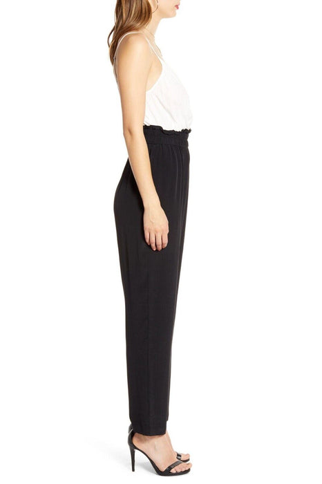 LEITH Surplice Paperboy Black white combo sleeveless Jumpsuit plus size 4X $69