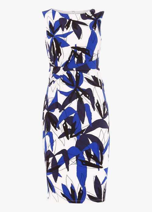 Phase Eight women's Abela Print Dress Blue White Size 10 $160 NWT
