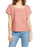 Madewell Women's Ottoman Jacquard Square Neck Top Pink Heather Size M