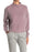 Socialite Brushed Mock Neck Pullover In Wine Size XL
