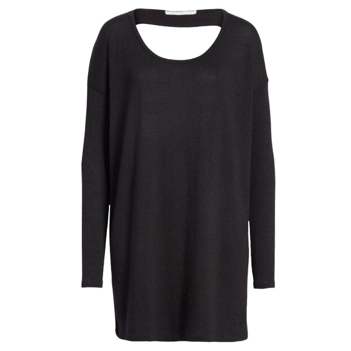 Rag and Bone Black Tunic Dress Women's Size Small  Long Sleeve Knit Cutout Back