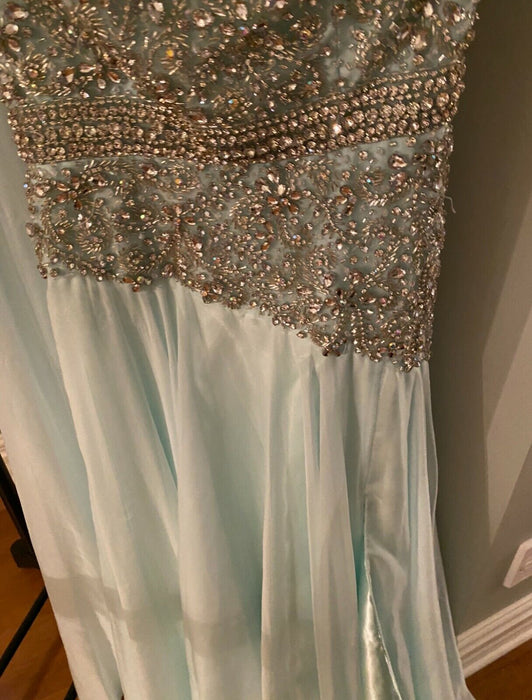 Mac Duggal women's Couture Mint Grecian Formal Dress size 2 $600 in green