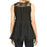Forgotten Grace Crochet Lace Sleeveless Blouse size M in black