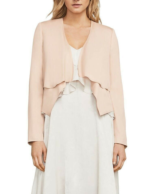BCBGMAXAZRIA Ania Double Layer Long Sleeve Open Front Blazer Pink Size XXS $296