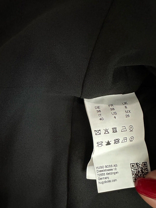 Hugo Boss responsible $260women's  crop v neck vest top size 4 in black 50453460