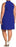 Vince Camuto Buckle Neck Crepe Shift Dress In Cobalt Blue Size 12