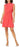 Adrianna Papell Twist Neck Jersey Blouson Knee Dress Geranium Red Size Petite 4