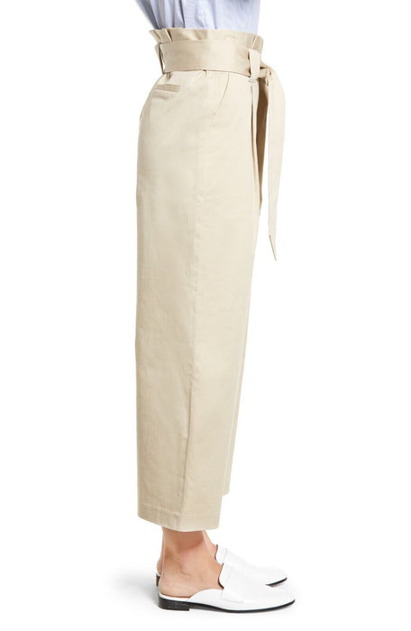 Halogen Paperboy Waist Belted Wide Leg Crop Pants In Tan Size 16 $90