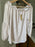 MICHAEL KORS Haut à épaules dénudées Tunique chemisier à volants pour femme Blanc/Or M