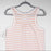 Caslon Josephine Stripe Tank Top Front Seam Women's Size S White Coral NWT