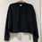 Abound Women's Mock Neck Long Sleeve Fleece Pullover in black size L