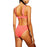 TOPSHOP Knot Velour One-Piece Swimsuit Coral Peach Pink 4 NWT