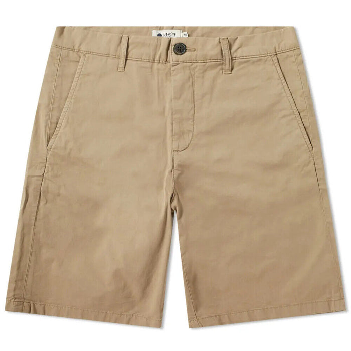 NN07 No Nationality Men's Regular Fit Mid Rise Chino Shorts Khaki 33W $130