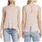 Nordstrom’s Halogen Crewneck High-Low Tank in Pink Adobe M