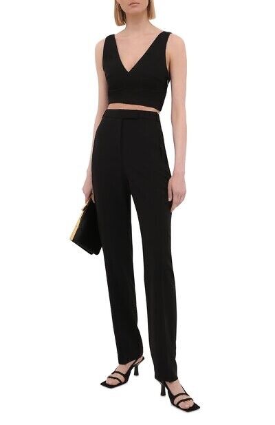 Hugo Boss responsible $260women's  crop v neck vest top size 4 in black 50453460