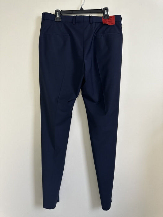 STRELLSON Wool Stretch Blend Slim Fit Dress Pant - Navy $298 SIZE 52