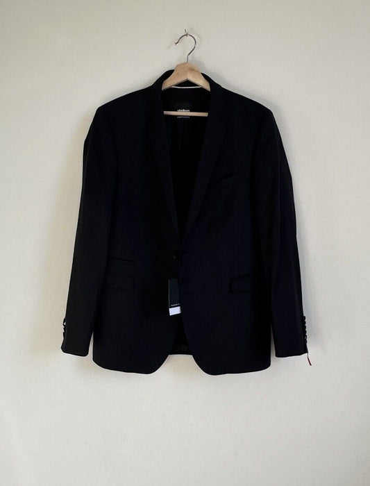 Strellson men's  new Slim Fit blazer jacket , Men's size 48, plaid in navy