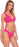 Becca Pucker Up Elliana Banded Over The Shoulder Halter Bikini Top Pink Size M