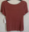 PST By Project Social T Women's Short Sleeve Surplice Top In Marsala Red Size L