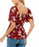 Derek Heart Peasant Top, Women's Size Small, Burgundy Floral Off Shoulder