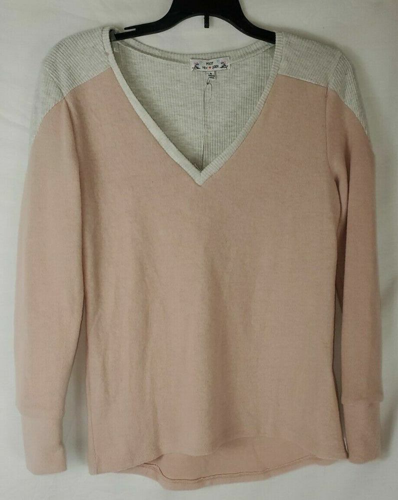 Poof New York Soft Pullover Rose Smoke  SWEATER Size S