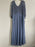 J Kara Women's 3 / 4 Sleeve Geo Beaded Dress Gown 1125NP size 14 dusty Blue $299