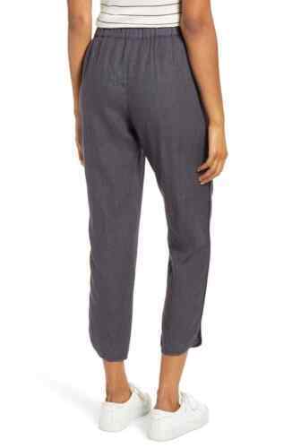 Caslon Track Style Linen Pants Grey Size Small