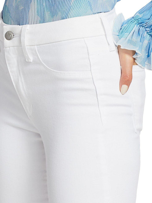 Joe's Jeans The Hi Honey High Waist Raw Hem Crop Bootcut Jeans Size 32 in white