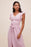 ASTR Women's Euphoria Midi Ruffle Sleeve Belted Slit Dress In Lilac Size L $145
