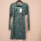 Equipment Green V-Neck Roomily Leopard Print Satin Mini Dress Size 4 $425