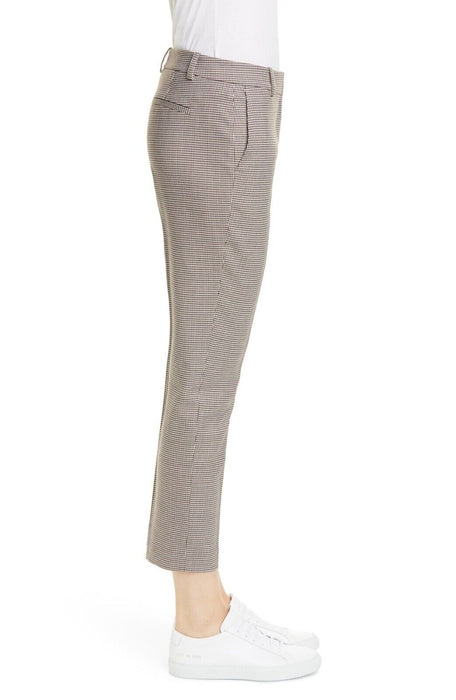 Nordstrom Signature Women's Slim Leg Capri Pants Brown Houndstooth Size 16 $200